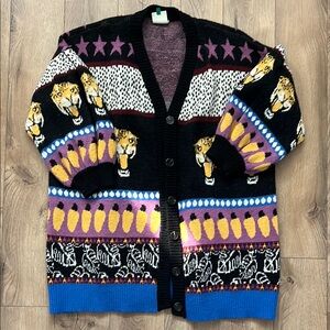 FARM Rio Multicolor Animal Print Cardigan